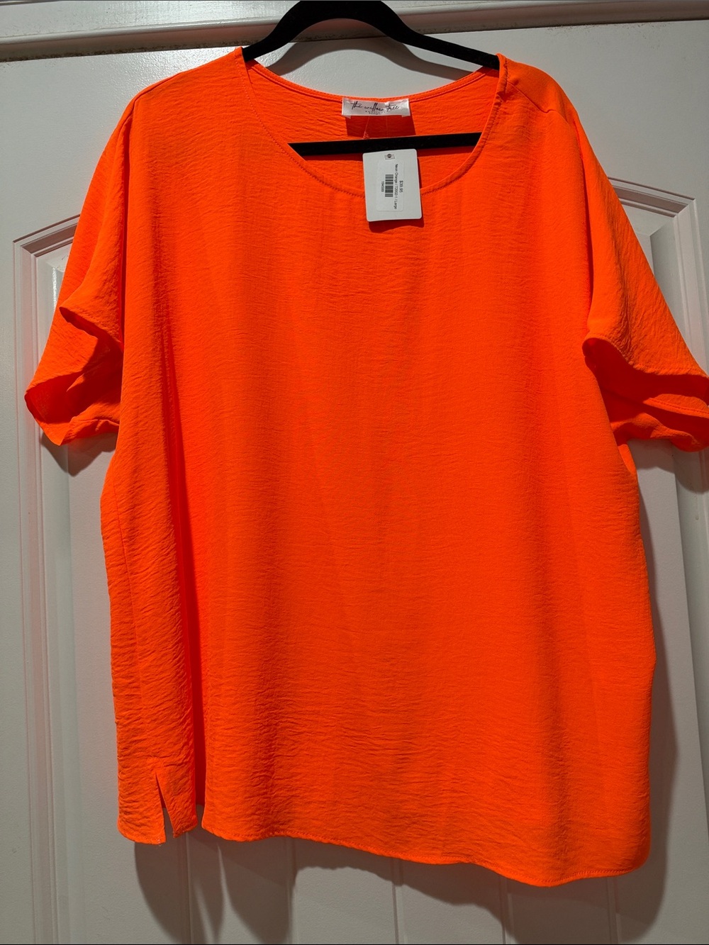 Willow Tree Neon Orange Relaxed Short Sleeve Tee